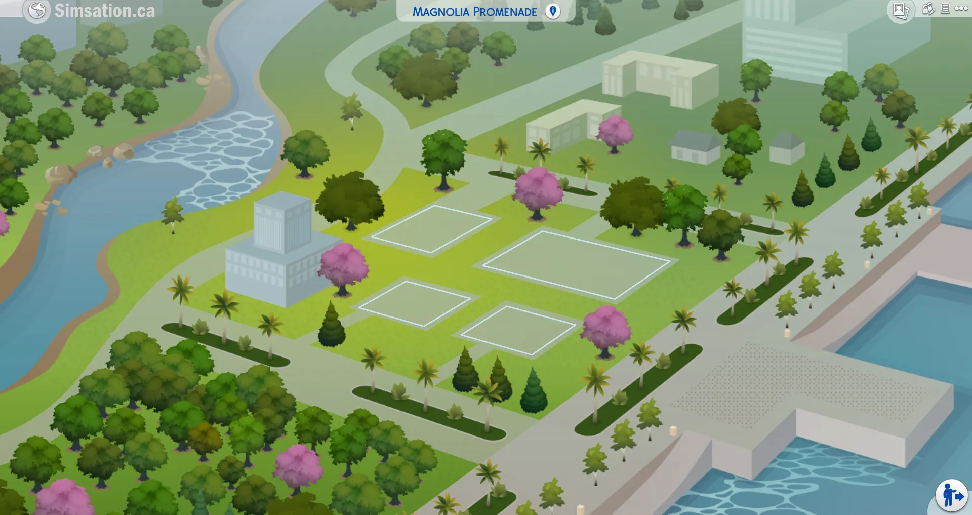 Unlabelled map of Magnolia Promenade showing bulldozed lots